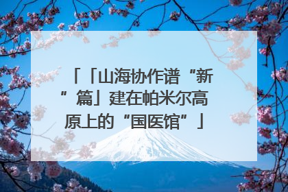 「山海协作谱“新”篇」建在帕米尔高原上的“国医馆”