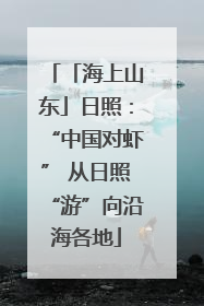 「海上山东」日照：“中国对虾” 从日照“游”向沿海各地