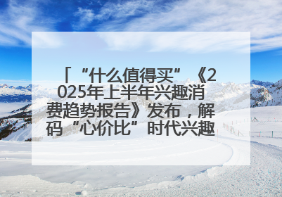 “什么值得买”《2025年上半年兴趣消费趋势报告》发布，解码“心价比”时代兴趣消费新范式
