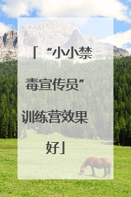 “小小禁毒宣传员”训练营效果好