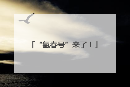 “氢春号”来了！