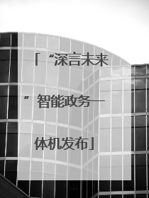 “深言未来”智能政务一体机发布