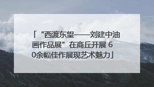 “西渡东望——刘建中油画作品展”在商丘开展 60余幅佳作展现艺术魅力