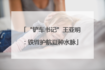 “铲车书记”王亚明：铁臂护航夏种水脉