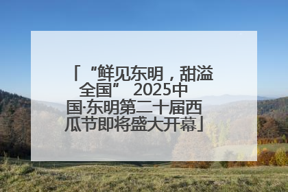 “鲜见东明，甜溢全国” 2025中国·东明第二十届西瓜节即将盛大开幕