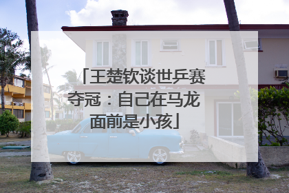 王楚钦谈世乒赛夺冠：自己在马龙面前是小孩