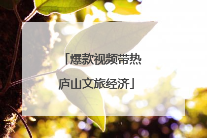 爆款视频带热庐山文旅经济