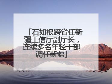 石如根跨省任新疆工信厅副厅长，连续多名年轻干部调任新疆