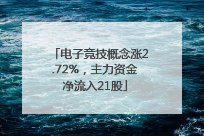 电子竞技概念涨2.72%，主力资金净流入21股