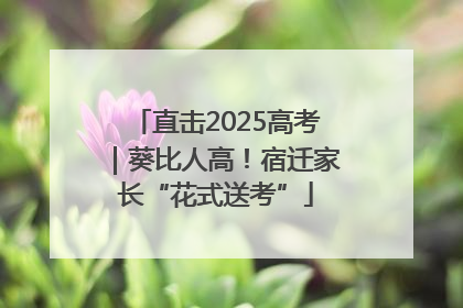 直击2025高考｜葵比人高！宿迁家长“花式送考”