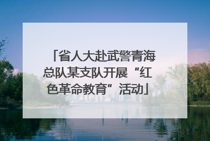 省人大赴武警青海总队某支队开展“红色革命教育”活动