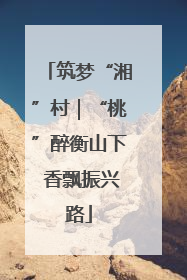 筑梦“湘”村｜“桃”醉衡山下 香飘振兴路