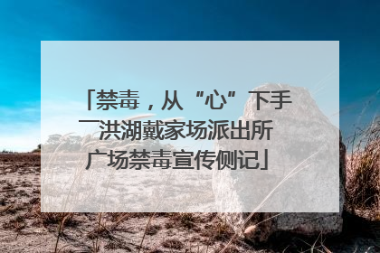 禁毒，从“心”下手――洪湖戴家场派出所广场禁毒宣传侧记