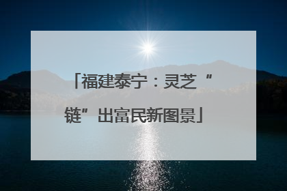 福建泰宁：灵芝“链”出富民新图景