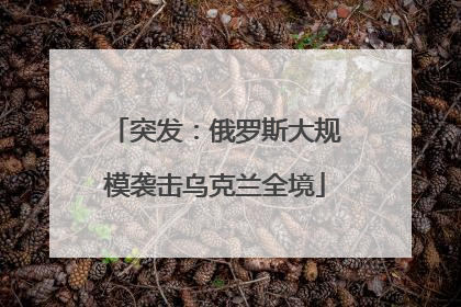 突发：俄罗斯大规模袭击乌克兰全境