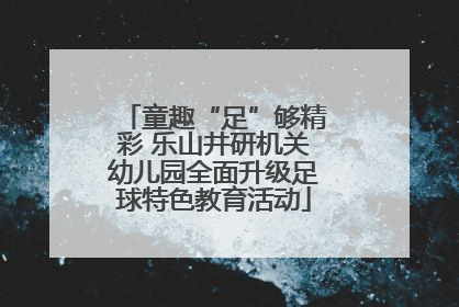 童趣“足”够精彩 乐山井研机关幼儿园全面升级足球特色教育活动