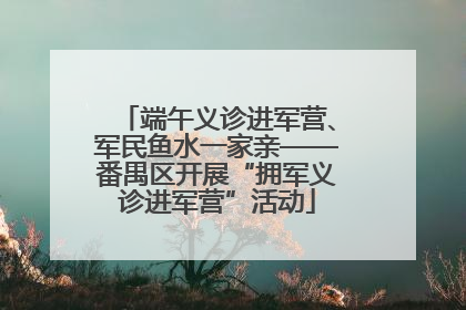 端午义诊进军营、军民鱼水一家亲——番禺区开展“拥军义诊进军营”活动