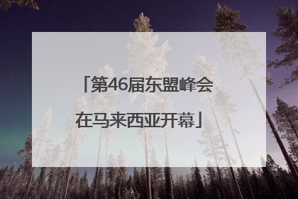 第46届东盟峰会在马来西亚开幕