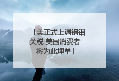 美正式上调钢铝关税 美国消费者将为此埋单