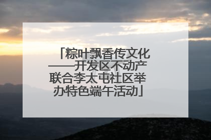 粽叶飘香传文化——开发区不动产联合李太屯社区举办特色端午活动