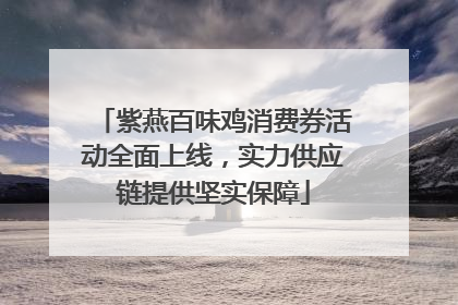 紫燕百味鸡消费券活动全面上线，实力供应链提供坚实保障
