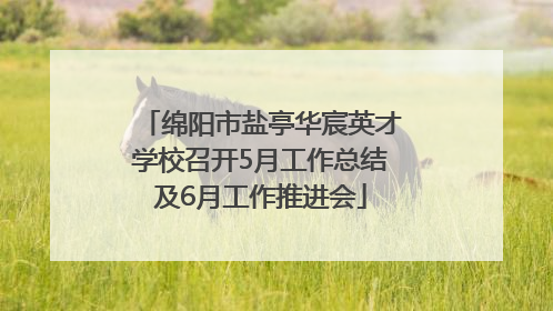 绵阳市盐亭华宸英才学校召开5月工作总结及6月工作推进会