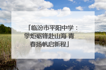临汾市平阳中学：擎炬砺锋赴山海 青春扬帆启新程