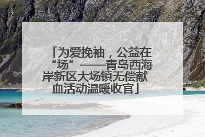 为爱挽袖，公益在“场”——青岛西海岸新区大场镇无偿献血活动温暖收官