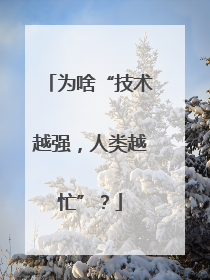 为啥“技术越强，人类越忙”？