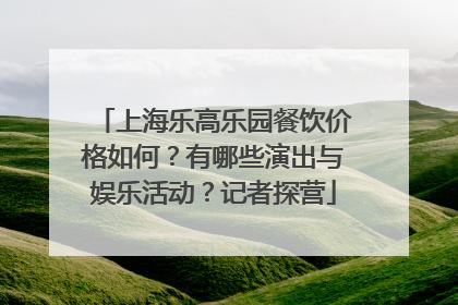 上海乐高乐园餐饮价格如何？有哪些演出与娱乐活动？记者探营