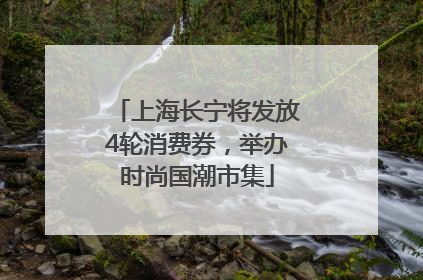 上海长宁将发放4轮消费券，举办时尚国潮市集