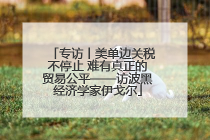 专访丨美单边关税不停止 难有真正的贸易公平——访波黑经济学家伊戈尔