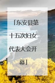 东安县第十五次妇女代表大会开幕