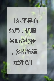 东平县商务局：优服务助企纾困，多措施稳定外贸