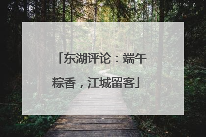 东湖评论：端午粽香，江城留客