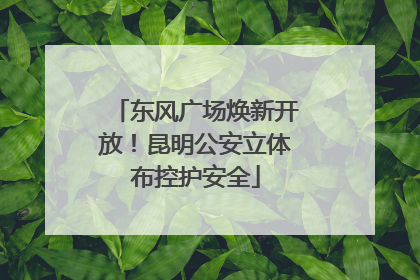 东风广场焕新开放！昆明公安立体布控护安全