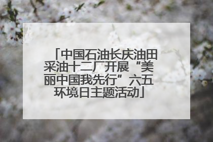 中国石油长庆油田采油十二厂开展“美丽中国我先行”六五环境日主题活动
