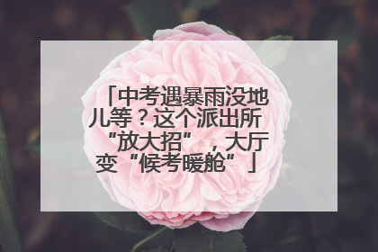 中考遇暴雨没地儿等？这个派出所“放大招”，大厅变“候考暖舱”
