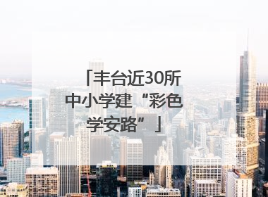 丰台近30所中小学建“彩色学安路”