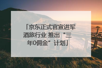 京东正式官宣进军酒旅行业 推出“三年0佣金”计划