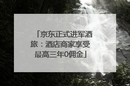 京东正式进军酒旅：酒店商家享受最高三年0佣金