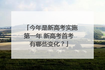 今年是新高考实施第一年 新高考首考有哪些变化？