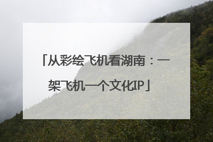 从彩绘飞机看湖南：一架飞机一个文化IP