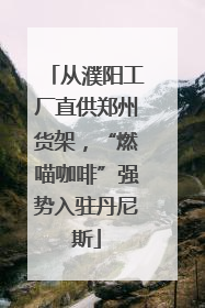 从濮阳工厂直供郑州货架，“燃喵咖啡”强势入驻丹尼斯