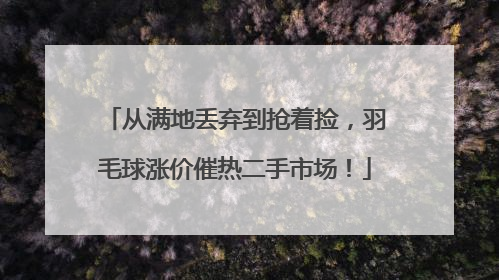 从满地丢弃到抢着捡，羽毛球涨价催热二手市场！