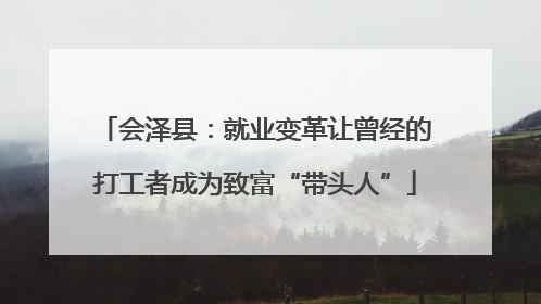 会泽县：就业变革让曾经的打工者成为致富“带头人”