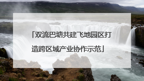 双流巴塘共建飞地园区打造跨区域产业协作示范