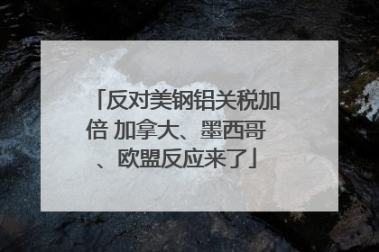反对美钢铝关税加倍 加拿大、墨西哥、欧盟反应来了