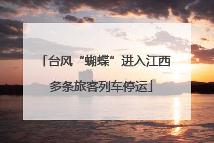 台风“蝴蝶”进入江西 多条旅客列车停运