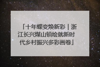 十年蝶变焕新彩｜浙江长兴煤山镇绘就新时代乡村振兴多彩画卷